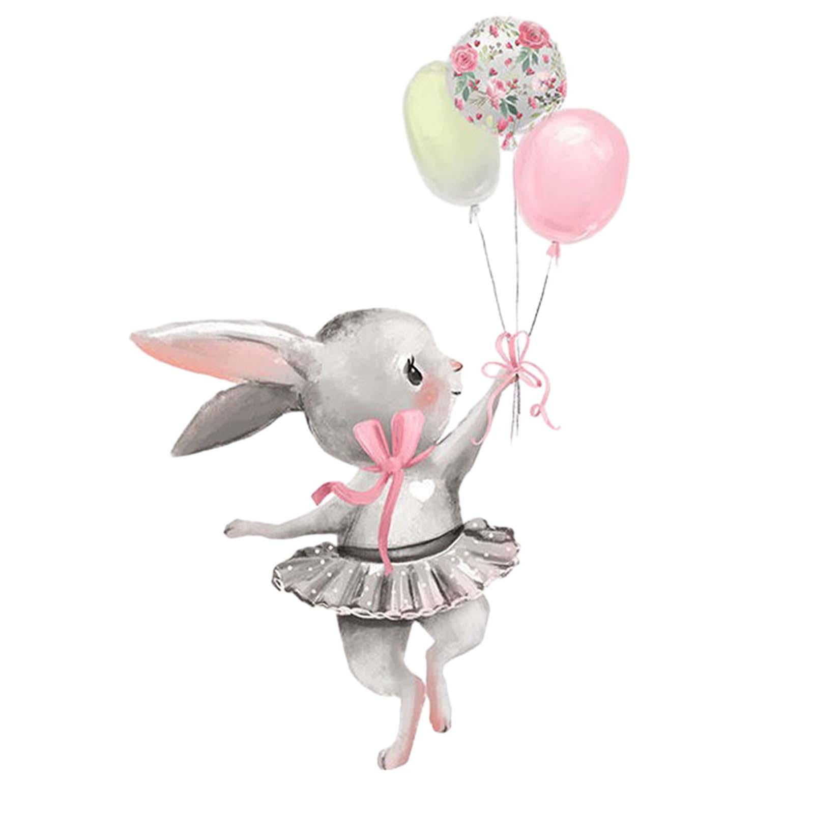 Magideal - Calcomanías De Pared De Conejo, Decoración Del Hogar, Decoración De Pascua, Papel Tapiz Decorativo Autoadhesivo, Murales Para Guardería, Sofá, Telón Globo