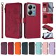 thumbnail image 3 of Funda Cartera Mariposa para [Xiaomi Redmi Note 14S 4G] con Soporte y Cremallera Rojo, 3 of 6