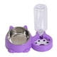 thumbnail image 5 of Juego de Agua para Gatos con Función 2 en 1 de Comida Húmeda Y Seca, Tazón de Comida de Acero Inoxidable, Dispensador de Agua Automático, Diseño Incli Violeta, 5 of 5