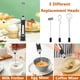 thumbnail image 3 of Espumador De Leche Fabricante De Espuma Eléctrica Portátil Mezclador De Bebidas Ajustable Desmontable Impermeable De 3 Velocidades Y Espumador De Leche Con 3 Batidos De Acero Inoxidable Pa, 3 of 3