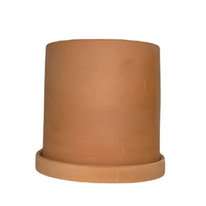 Decogreen - Macetero Terracota Cilindro Con Plato 13X13Cm