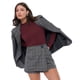 thumbnail image 1 of Skort Mujer Botón Gris Checks Corona, 1 of 5