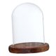 thumbnail image 5 of Campana De Cúpula De Vidrio Con Base De Madera Cubierta De Soporte De Paisaje De Flores Marrón B, 5 of 5