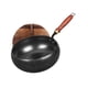 thumbnail image 3 of Wok De Hierro Con Mango De Madera Martillado A Mano De 9,45 Pulgadas Para Hoteles, Campings Y Restaurantes., 3 of 5