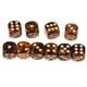 thumbnail image 4 of Dados De Juego De 6 Lados Dados De 16 Mm Para Juegos De Mesa Y Ense?anza De Matemáticas Negro + Dorado, 4 of 5