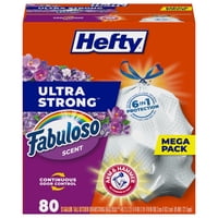 Bolsas De Basura Hefty Ultra Strong, 13 Galones, 80 Bolsas, Blancas