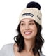 thumbnail image 5 of Gorro FOCO Seattle Seahawks NFL para mujer, tejido con pompón, blanco, 5 of 5