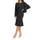 thumbnail image 2 of INSPIRE CHIC Conjuntos de Negocios para Mujeres Vestido Midi Sin Mangas con Cola de Sirena Blazer Sin Cuello Conjunto de Vestido de 2 Piezas Negro XL, 2 of 6