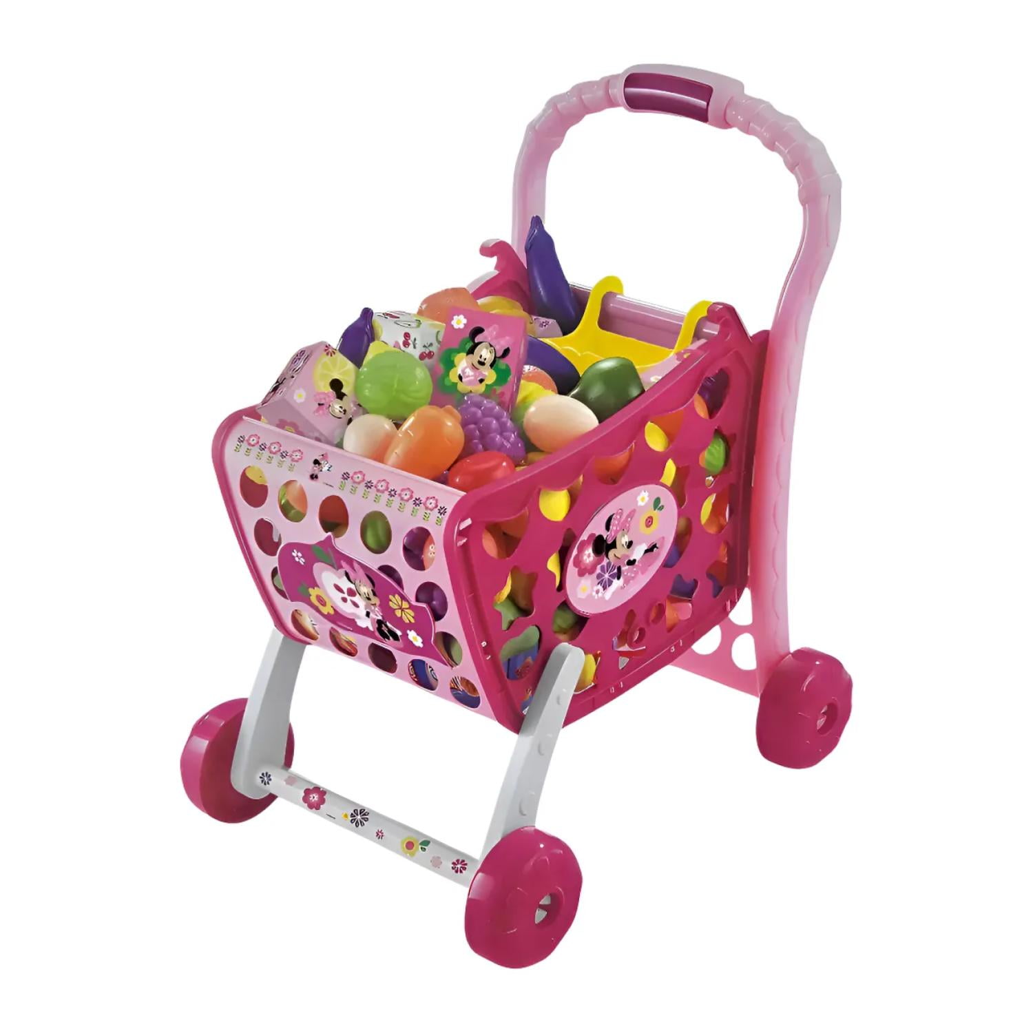 Total Click - Juguete Carrito De Compras Con Accesorios 44cm Rosado Infantil