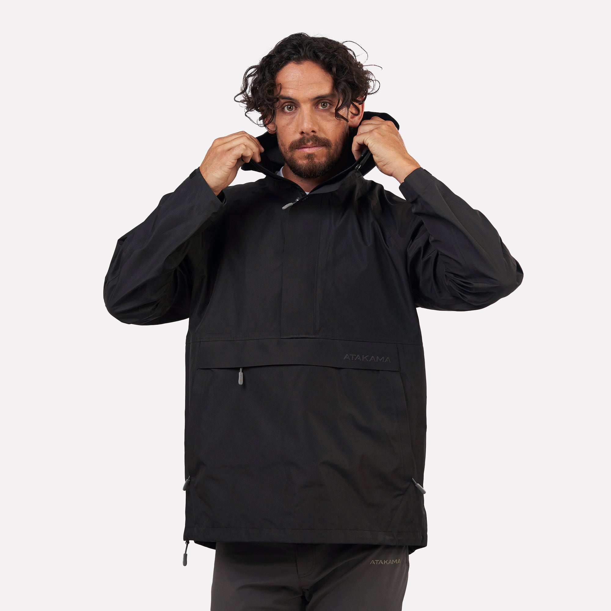 Chaqueta Impermeable Hombre Anorak Frontera Negra Atakama Outdoor