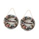 thumbnail image 5 of 2x Letreros De Bienvenida Florales 2D Para Puerta De Entrada, Letreros Colgantes De Madera, Color Madera Gris, 5 of 5