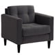 thumbnail image 2 of Sofa Retro 1 Cuerpo Felpa Gris, 2 of 6