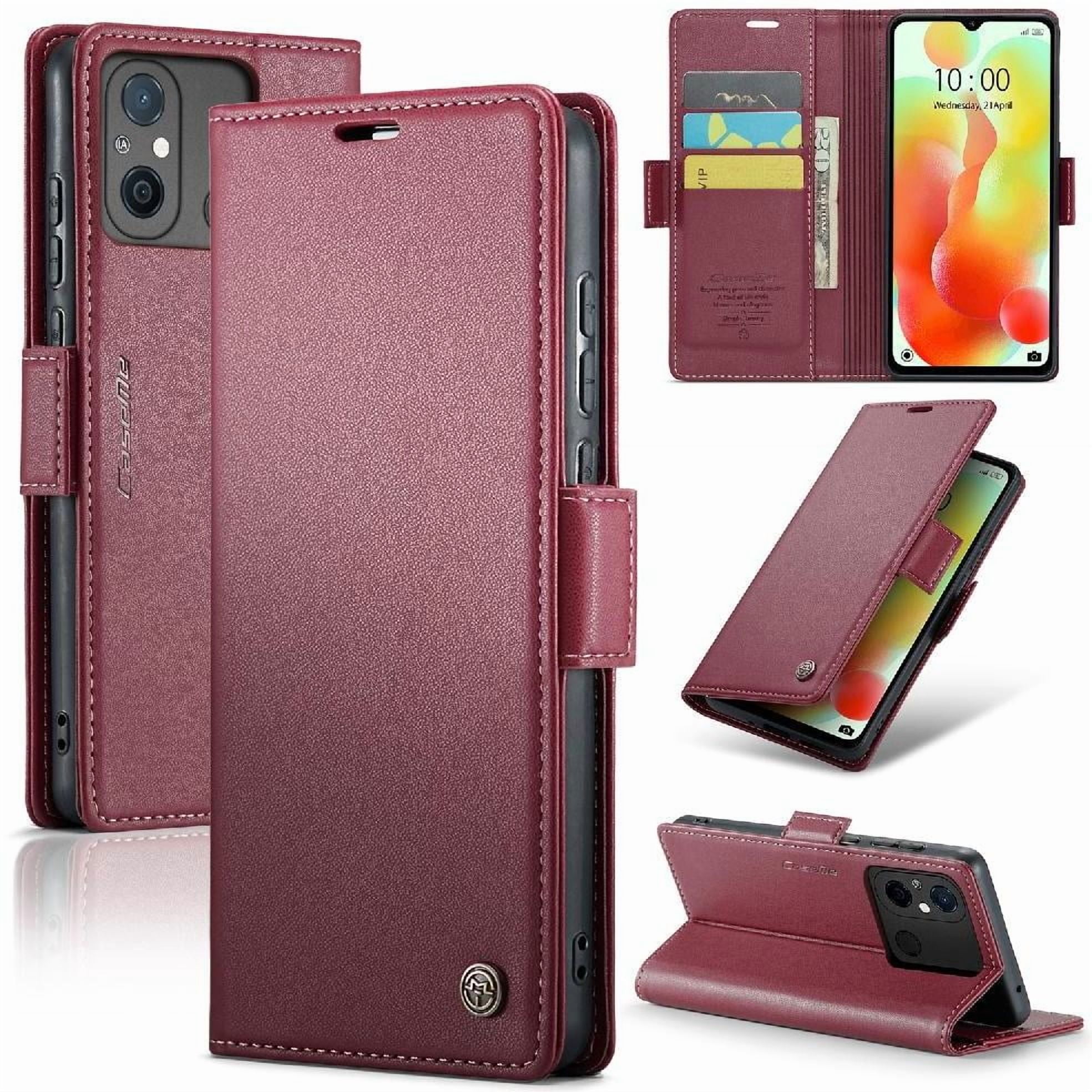 Case Me - Caseme Tipo Cartera Xiaomi Redmi 12c Con Cierre Magnético, Rfid, Tarjetero, Soporte, Carga Inalámbrica