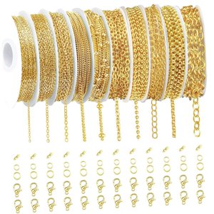 Magideal - Link, Manualidades Con Broches De Langosta, Cadenas De Collar, Suministros De Joyería De Bricolaje De Joyas De Joyas De Joyas, Suministros De Joyería