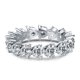 thumbnail image 3 of Anillo de Banda de Boda para Mujer de Plata Esterlina 100% 925 con Corazón de Amor, Circonia Cúbica y Gema de Zafiro Rosa, Joyería Fina, 3 of 8