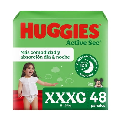 Pañal Active Sec Xxxg 48 Unidades Huggies