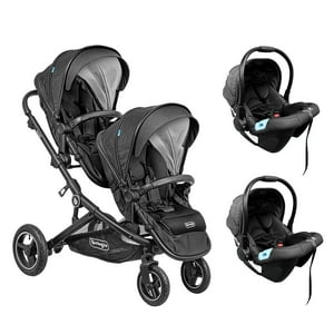 Bebeglo - Coche Doble Travel System Dueto Negro