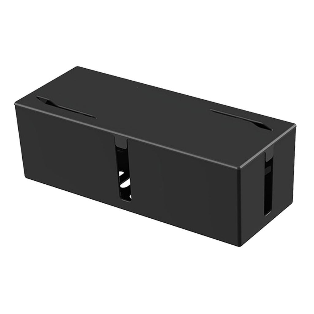 Magideal - Caja De Administración De Cables Ocultar Cables De Alimentación Soporte De Almacenamiento Para , Escritorio, Tv, Computadora, Concentrador Usb , L Negro
