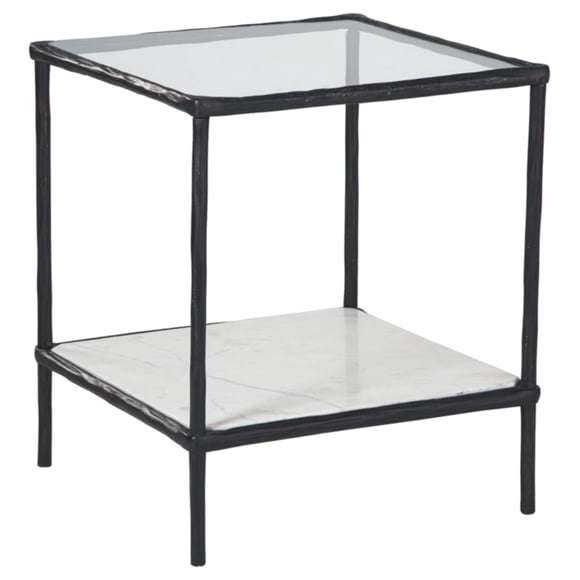 Mesa decorativa con diseño exclusivo de Ashley Ryandale, color negro envejecido
