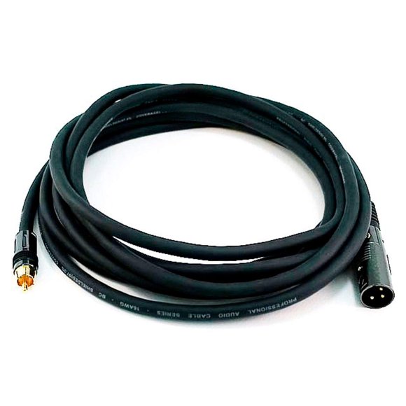 Cable Monoprice XLR macho a RCA macho de 15 pies negro Premier Series
