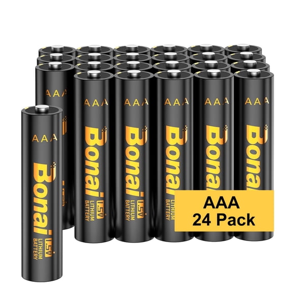 Pilas AAA BONAI, paquete de 24, 1,5 V, alta capacidad, 1200 mAh
