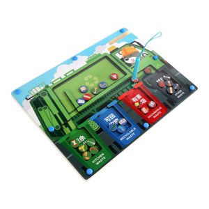 Magideal - Tablero De Laberinto De Colores Magnéticos, Accesorio De Enseñanza, Cubo De Basura, Juguete De Clasificación Para Niños
