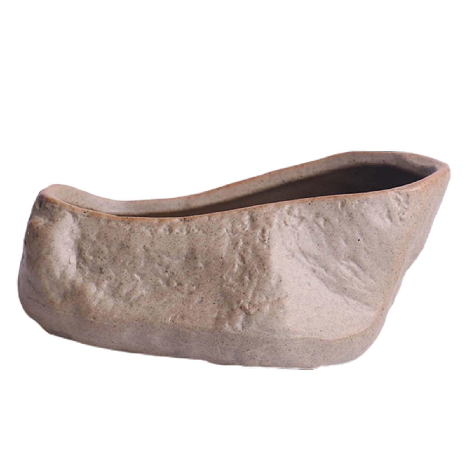 Ioensy - Titulares De Plantas Con Forma De Piedra De Maceta Suculenta De Cerámica Para Festival Boda Estilo Interior C Y Pequeño