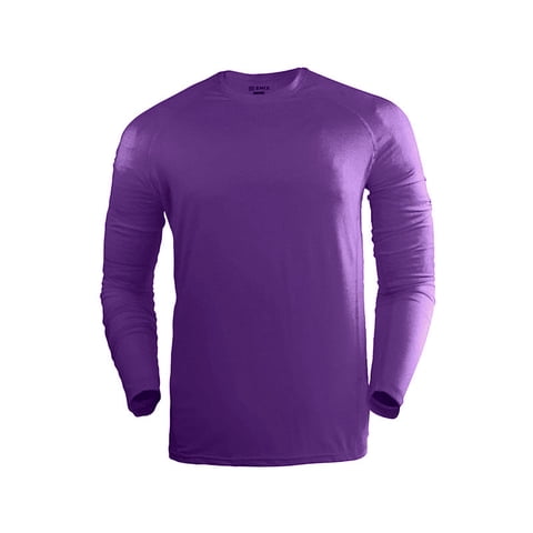 Snix - Polera Fit Infantil Primera Capa Para Futbol Manga Larga Morada Talla 6