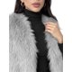 thumbnail image 5 of INSPIRE CHIC Chaleco de Piel Sintética sin Mangas para Mujer, Cárdigan Abierto, Abrigo Suave de Invierno, Chaqueta sin Mangas, Talla XX Grande, Gris, 5 of 6