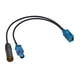 thumbnail image 1 of Divisor de antena de coche Bingfu Fakra Z hembra macho a DIN 15 cm, 1 of 8