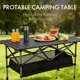 thumbnail image 2 of Mesa de camping plegable portátil 94 x 53 x 48 cm de acero al carbono, 2 of 7