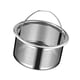 thumbnail image 5 of Colador de fregadero de acero inoxidable, filtro de alimentos reutilizable fácil de limpiar, mango vadeable, cesta de malla para fregadero, colador de Acero 304 altura 4cm, 5 of 5