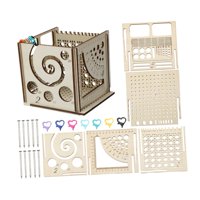 Magideal - Tazón De Fuente De Hilo De Tejer Hilo De Madera Titular Único Accesorios Prácticos Hilo Caja De Almacenamiento Hilo Organizador De Almacenamiento Para