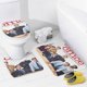thumbnail image 4 of Oficina TV-theme 4-Piece Shower Curtain Set with Rugs, Waterproof Bathroom Decor Set Includes Bath Mat, U-Shaped Rug, Toilet Lid Cover and Curtain with Hooks, 4 of 6