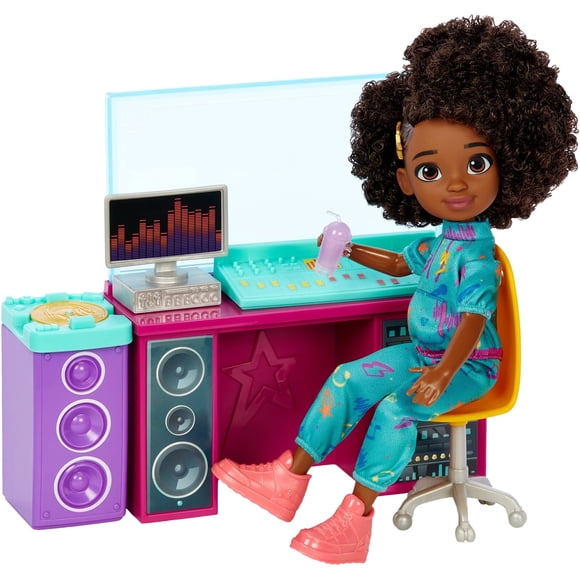 Muñeca Mattel Karma's World Recording Studio de 8,7 pulgadas de Toy Playset