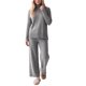 thumbnail image 1 of INSPIRE CHIC Conjunto de Suéter de Punto de Cable de 2 Piezas para Mujer Cuello Alto Hombro Caído Manga Larga Ajustable Grande Gris, 1 of 6