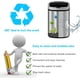 thumbnail image 5 of Bote de basura Bigacc 50 L/13 galones de acero inoxidable plateado, 5 of 9