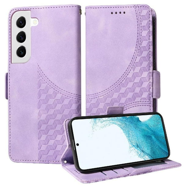 Carcasa FOXDOCK Samsung Galaxy S22 de cuero PU, diseño acolchado clásico, protección contra caídas y rayones