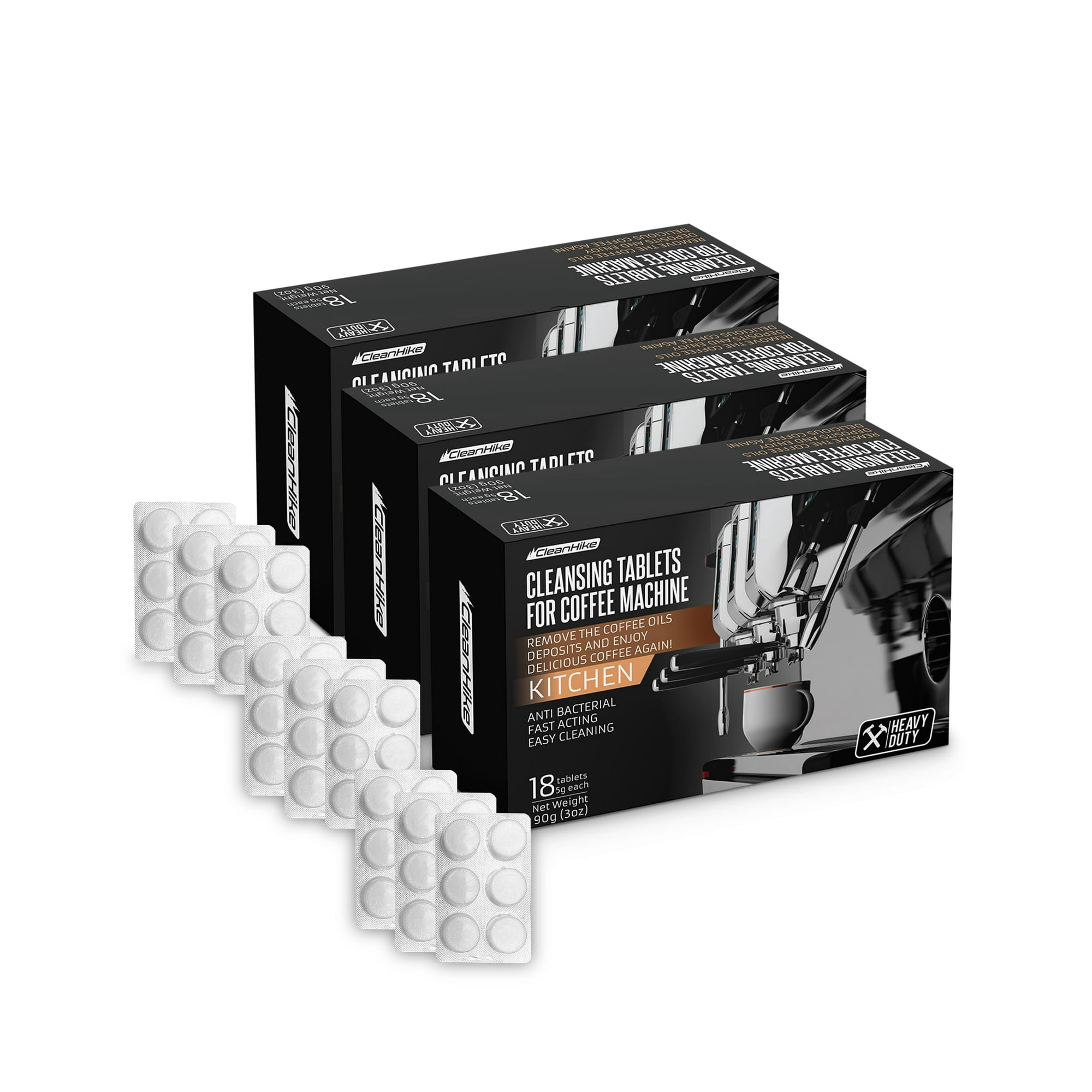 Pastillas Limpiadoras Para Máquinas De Café Espresso Cleanhike Heavy Duty 54