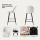thumbnail image 3 of Pack 2 Taburetes Pisos Bar Cocina Sillas Altas Acolchado 65 cm Sora Felpa Beige, 3 of 8