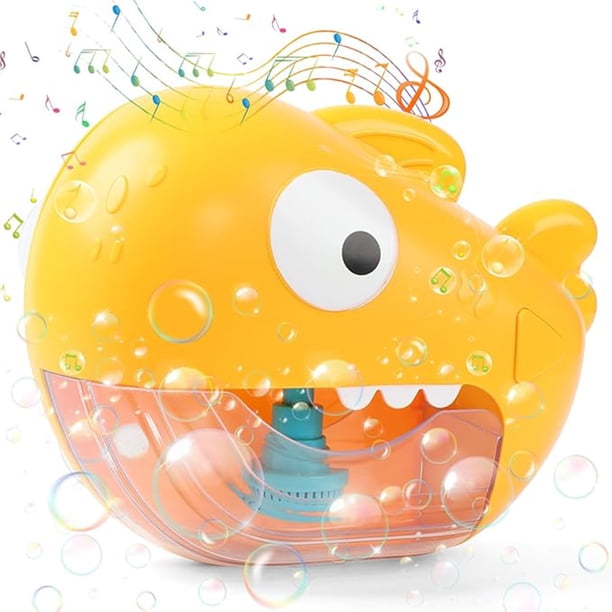 Juguete De Burbujas Para Baño De Bebé, Máquina Automática De Burbujas De Baño De Tiburón, Máquina De Burbujas Para Bañera Con Música,con Ventosa Fuerte,regalo Para Niños Niñas