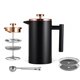 thumbnail image 1 of Prensa francesa Meelio Small de acero inoxidable negro de 350 ml, 1 of 8