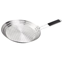 Magideal - Placa Para Barbacoa, Sartén Para Parrilla, Mango Plegable, Orificios Múltiples, Placa Para Parrilla Portátil, Sartén Para Utensilios De Cocina, Chulet