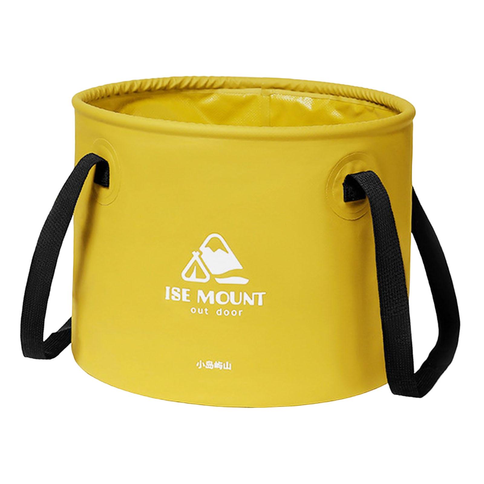 Magideal - Contenedor De Agua Al Aire Libre Cubo De 20L Gran Capacidad Portátil Ligero Cubo Plegable Redondo Impermeable Para Acampar Senderismo , 20L Amarillo