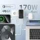 thumbnail image 2 of Adaptador de viaje MINIX TP170 170 W GaN III con 3 USB-C y 1 USB-A, 2 of 3