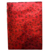 Genérico - Pack 5 Pliego Papel Aluminio Rojo Rosas 43X58Cm