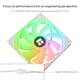 thumbnail image 3 of Ventilador para CPU Thermalright TL-C12CW-S, 120 mm, blanco, ARGB, paquete x5, 3 of 6