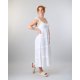 thumbnail image 2 of Vestido largo Smock Crep Blanco Polemic, 2 of 3