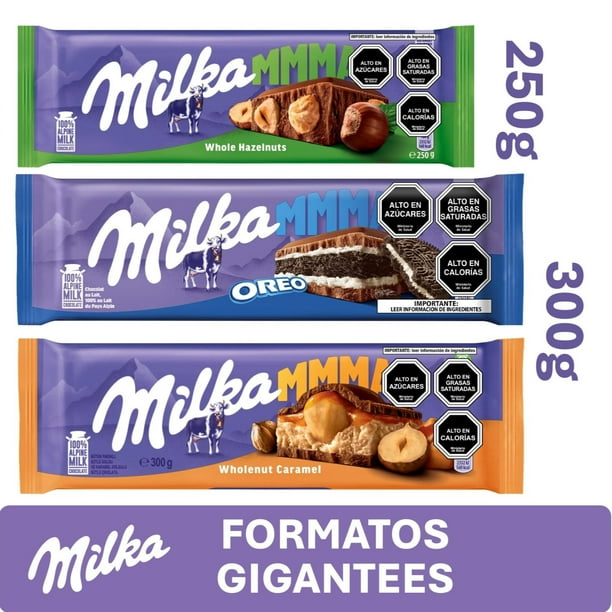 Chocolate De Leche Milka Con Relleno Sabor Caramelo y Avellanas