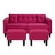 thumbnail image 1 of Sofa New Retro 3c + 2 Pouf Felpa 00 Burdeo, 1 of 6